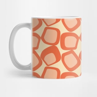 Mid Century Modern Funky Shapes Peach, Orange Mug